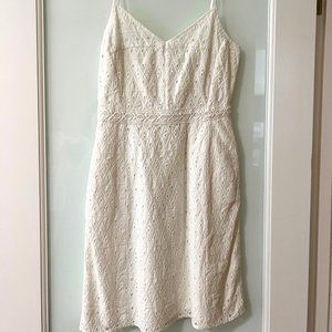 PERFECT SUMMER DRESS! Sexy white eyelet LUCKY Brand Dress.  Size Small. New.